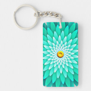Llavero Flor azul Mandala-68566