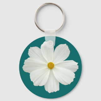 Llavero Flor Cosmos Blanco