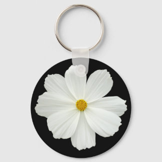 Llavero Flor Cosmos Blanco
