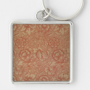 Llavero Flor de amapola rosa William Morris