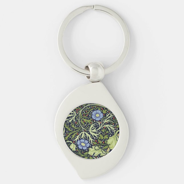 Llavero Flor de antigüedades de William Morris Seaweed (Anverso)
