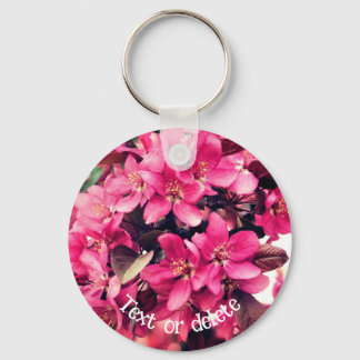 Llavero Flor de arce rosa bonito con flores personalizadas