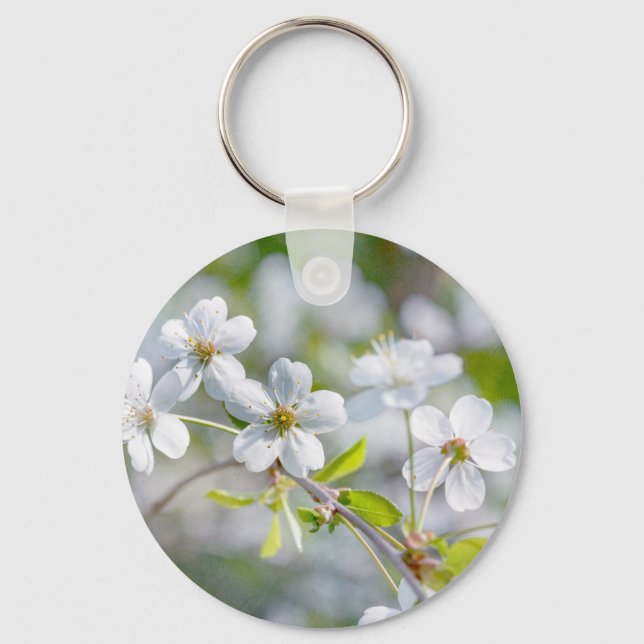 Llavero Flor de cerezo blanco (Anverso)