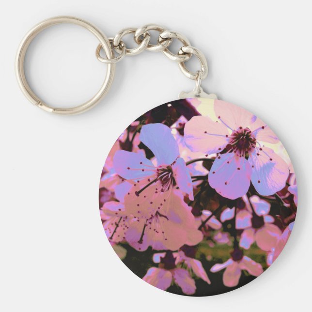 Llavero Flor de cerezo rosa (Frente)