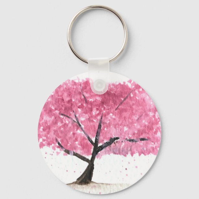 Llavero Flor de cerezo rosa (Anverso)