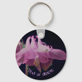 Llavero Flor de Columbina rosa personalizada