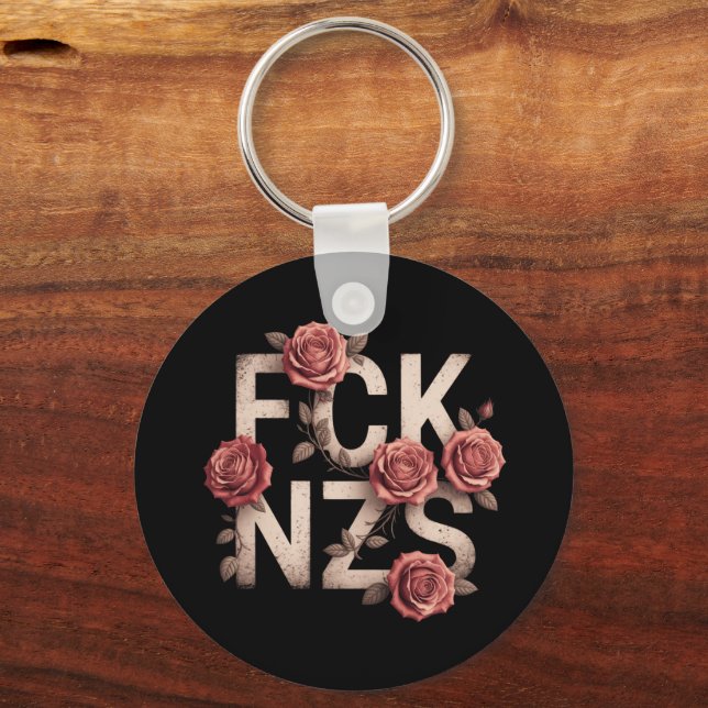 Llavero Flor de FCK NZS contra derecha Lgbtq+ (Anverso)