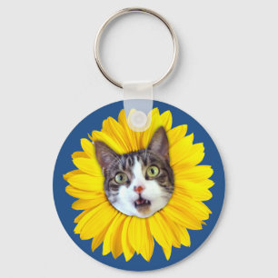 Llavero "Flor de gato" Amarillo Lol Funny Keychain