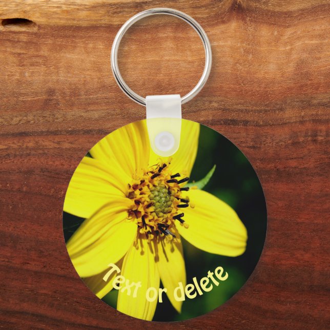 Llavero Flor de girasol maximiliana personalizada (Anverso)