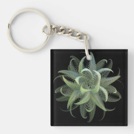 Llavero Flor de Helecho Fractal