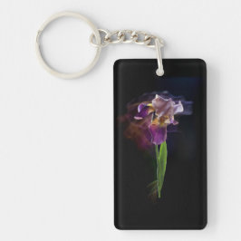 Llavero Flor de Iris Abstracta – Arte Floral Elegante