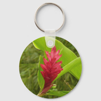 Llavero Flor de Jengibre Rojo (Alpinia) Tropical