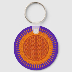 Llavero Flor De La Vida / diseño soleado