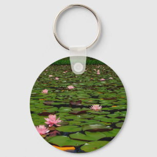 Llavero Flor de lirio de agua de loto rosa