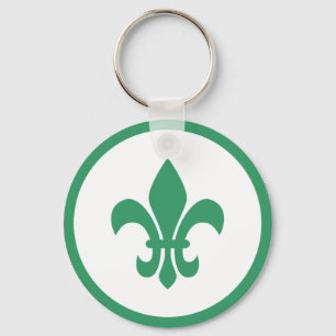 Llavero Flor de Lis Verde
