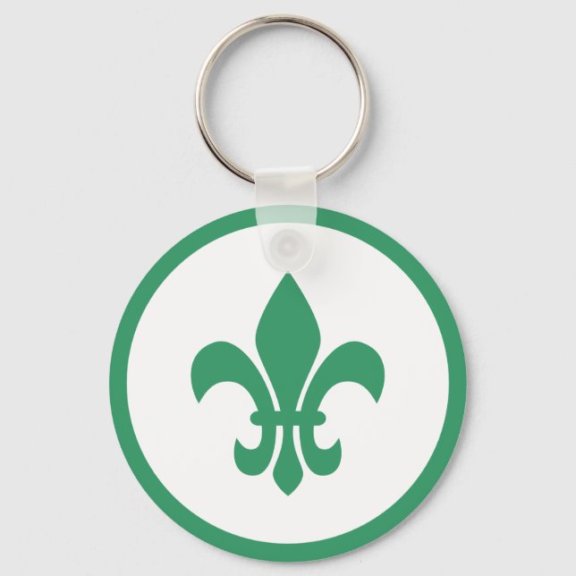 Llavero Flor de Lis Verde (Anverso)
