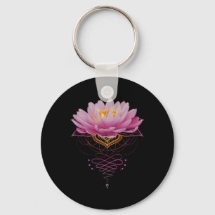 Llavero Flor de Loto Espiritual Unalome Zen Meditación Yog