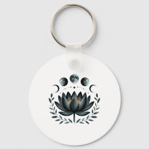 Llavero Flor de Loto Fases Lunares Zen Amante del Yoga Esp