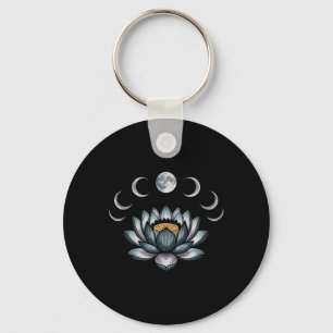 Llavero Flor de Loto Fases Lunares Zen Amante del Yoga Esp