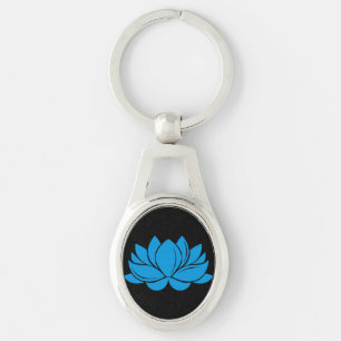 Llavero Flor de Lotus azul