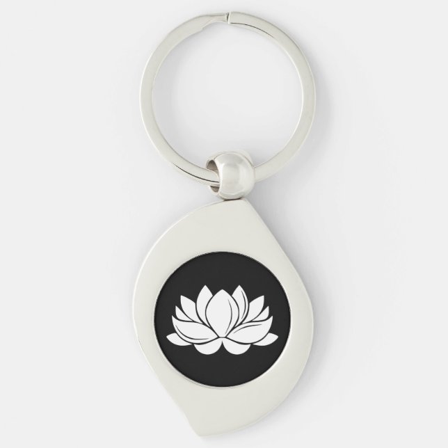 Llavero Flor de Lotus blanco (Anverso)