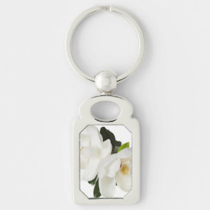 Llavero Flor de magnolias blancas Flores florales