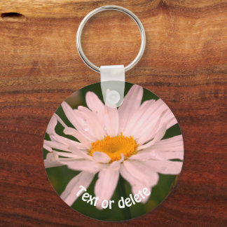 Llavero Flor de margarita blanca personalizada