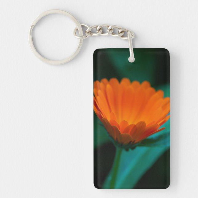 Llavero flor de margarita naranja (Frente)