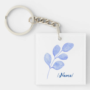 Llavero Flor de nacimiento Rama azul regalo de vacaciones