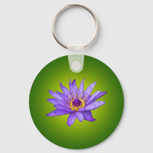 Llavero Flor de Nenúfar Estanque Acuático Púrpura Flor de 