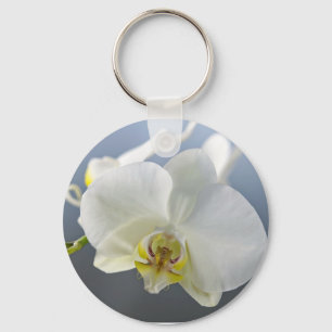 Llavero Flor de orquídea blanca