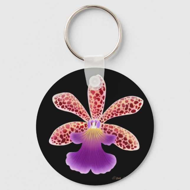 Llavero Flor de Orquídea Tropical (Anverso)