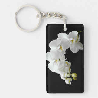 Llavero Flor de orquídeas blancas