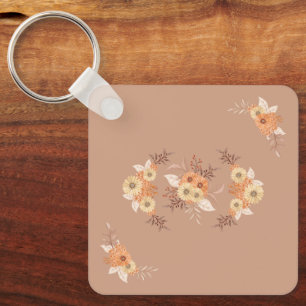 Llavero Flor de Otoño, Jardín Floral de Otoño Suave