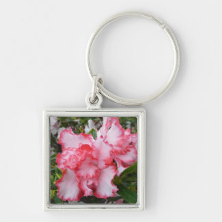 Llavero Flor de primavera de Azaleas doble roja y blanca