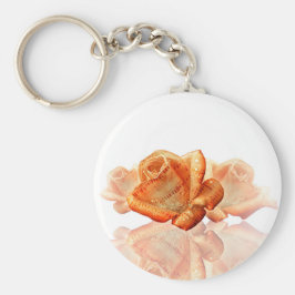 Llavero Flor de Rosa de coral con música de hojas