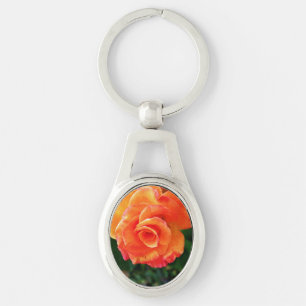 Llavero Flor de rosa naranja