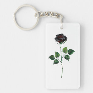 Llavero Flor de rosa negra