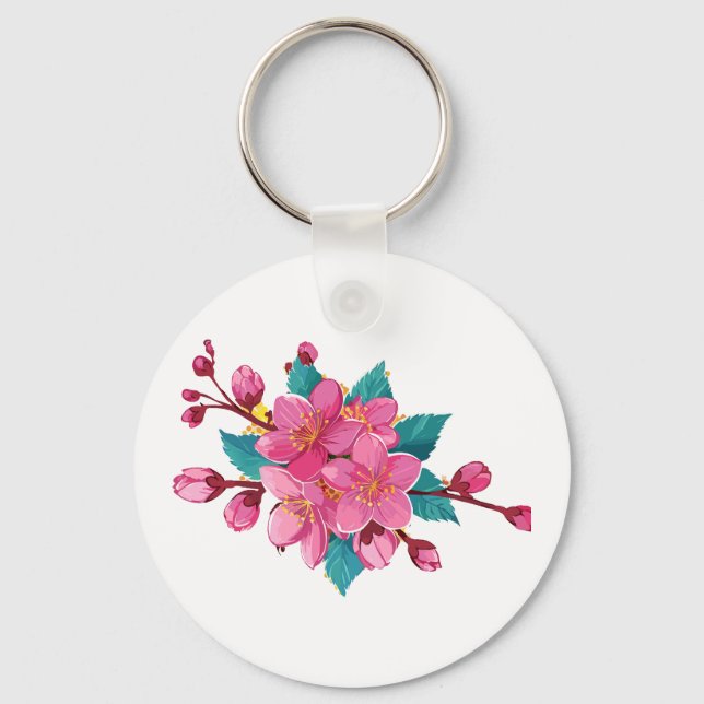 Llavero Flor de Sakura (Anverso)