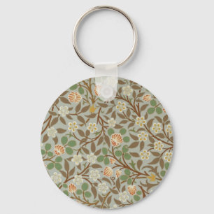 Llavero Flor de trébol botánico de William Morris