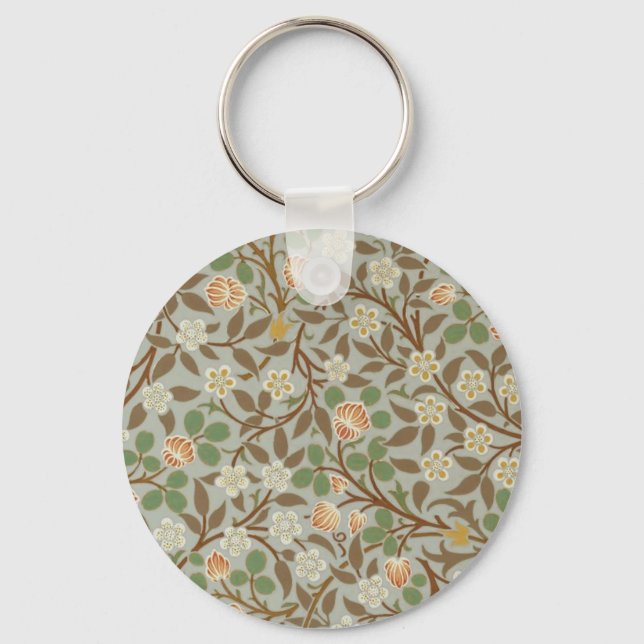 Llavero Flor de trébol botánico de William Morris (Anverso)