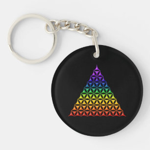 Llavero Flor de vida / Blume des Lebens - piramide chakra