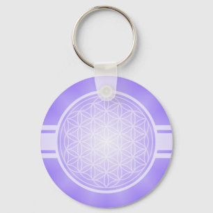 Llavero Flor de vida / Blume des Lebens - traspa blanca.