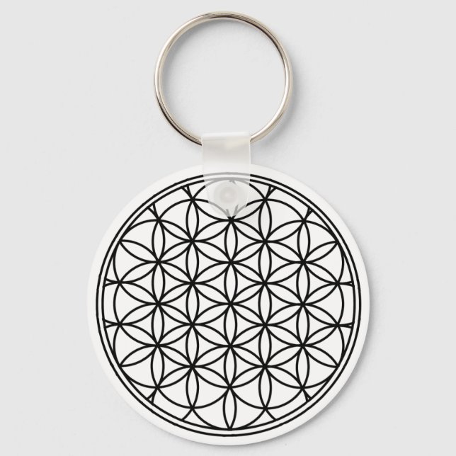 Llavero Flor de vida Geometría Sencilla Sagrada (Anverso)