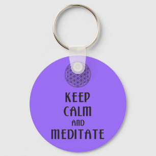 Llavero Flor de vida - MANTENER CALMA y MEDITATE