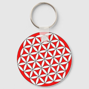Llavero Flor de vida roja