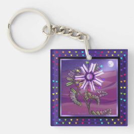 Llavero Flor en la cadena de claves del desierto