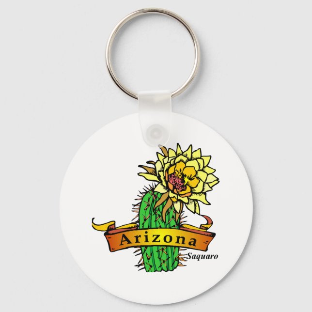 Llavero Flor estatal de Arizona - Saguaro (Anverso)