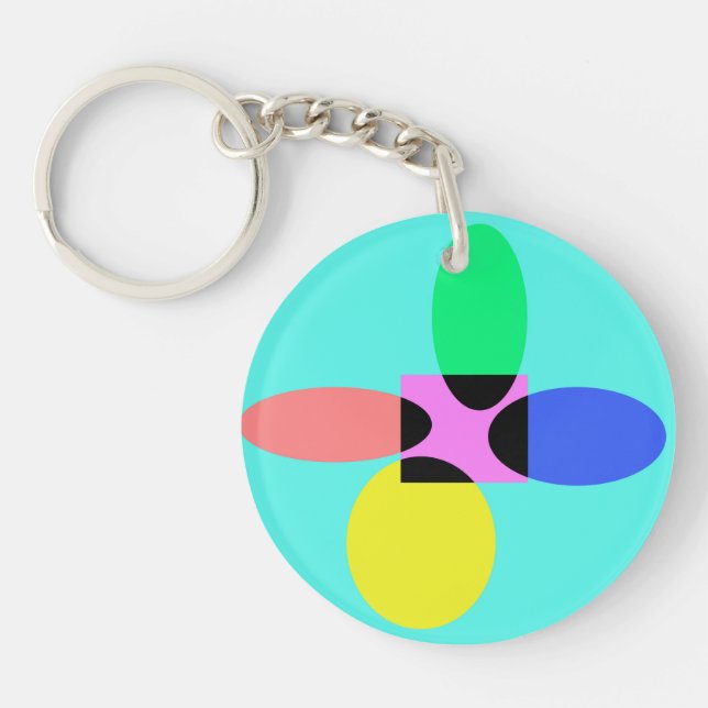 Llavero Flor futurista (Frente)