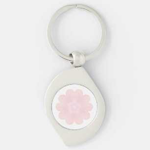 Llavero Flor Gráfica de Rosa Pastel Suave